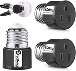 2 Pack Light Socket To Plug Adapter, Flame Retardant Adapter Polari. Fixed Price $17.57.