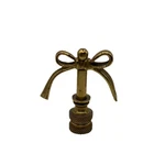 Antique Brass Royal Designs Lamp Finial Vintage Bow Filigree Shade Topper Art. Fixed Price $31.28.