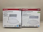(2) Niob Satco 6" Led Direct Wire Edge-lit Canless Downlight, White S11827r1. Fixed Price $27.59.