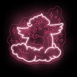 Cherub Neon Sign Valentine Cupid Arrow Light Children's Bedroom Led Li. Fixed Price $57.04.