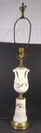 Victorian Ivory Urn Floral Porcelain Hand Painted Original Finial 250w Lamp Vtg. Fixed Price $51.00.