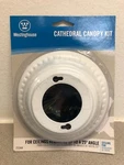 Westinghouse 77268 Semi-gloss White Metal Cathedral Ceiling Canopy Kit. Fixed Price $12.43.
