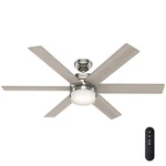 Hunter Fan 54 Inch Brushed Nickel Indoor Ceiling With Light And Remote. Fixed Price $154.99.