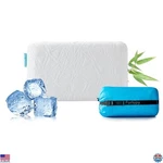 Small Gel Memory Foam Camping Pillow - Contoured Support For Travel & Naps. Fixed Price $28.21.