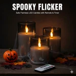 Led Candle Light 3 In 1 Flameless Candles With Remote Battery Operated Halloween. Fixed Price $25.99.