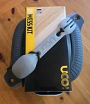 Uco 4-piece Camping/scout Mess Kit 3-in-1 Spork, Tether, Bowl Plate Set. Fixed Price $14.95.