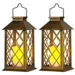 Otdair Solar Lanterns Outdoor Waterproof, 2 Pack 14" Lantern With Glass Re. Fixed Price $57.54.