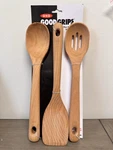 Oxo Good Grips 3 Piece Kitchen Wooden Utensil Set - Large Comfortable Handles. Fixed Price $12.99.