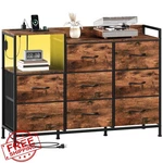 Somdot 8 Drawer Dresser Charging Station Wood Grain Print Bedroom. Fixed Price $182.70.