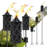 Snogswog Citronella Torches For Outside Set Of 6, Black16 Oz Outdoor Garden T.... Fixed Price $78.61.