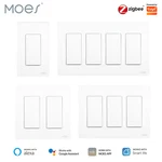 Moes Zigbee Smart Switch Single Pole Wall Light Switches Alexa Google App Remote. Fixed Price $20.79.