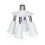 E26 Light Bulb Socket Adapter Splitter To 4 Heads White Fully Adjustable Angles. Fixed Price $18.95.