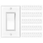 Amico 50 Pack Single Pole Light Switch With Wall Plate, Ul Pole, White. Fixed Price $116.89.
