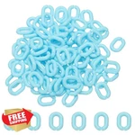 Uxcell 100pc 20mm Oval Linking Rings Light Blue Chain Connectors. Fixed Price $20.00.