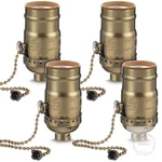 4 Pcs Pull Chain Lamp Socket Replacement, E26 Standard Threaded Base, Light. Fixed Price $20.12.
