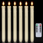 Homemory 6 Pcs Flameless Taper Candles With Remote, Timer, Pack Of 6, Ivory. Fixed Price $32.52.