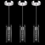 Esfos Pendant Ceiling Light Fixture, Led Kitchen Lighting 3 Pack, Nickel-cold. Fixed Price $122.61.