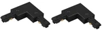 (lot Of 2) Wac Lighting Hl-right-bk Black Right L-connector For H-track Systems. Fixed Price $19.99.