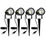 Outdoor Led Spotlights - 4x10w, Cool White 6000k, Ip65 Waterproof For Garden Yar. Fixed Price $59.98.