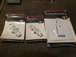 The Hampton Bay End Connector Cover Plate #55251, 2 Straight Connectors #55301. Fixed Price $23.69.