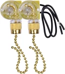Ceiling Fan Switch Zing Ear Ze-109 Two-wire Light With Pull Cords For Fans, Lamp. Fixed Price $15.12.