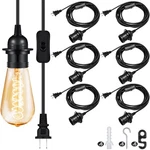 Reginary 6 Pieces Hanging Light Cord Kit Lantern Bulb Cable Extension Plug. Fixed Price $41.21.