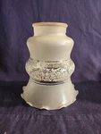 Elite Clear Frosted 2.25" Fitter Tulip Etched Design Fan Glass. Fixed Price $20.00.
