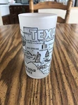 Vintage Frosted State Souvenir Tumbler Glass Texas 5 Tall Light Blue. Fixed Price $15.99.