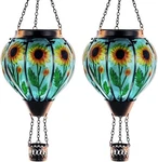 Starsoul Dragonfly Solar Hot Air Balloon Lantern With Flickering Flame, Hanging. Fixed Price $224.96.