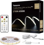 Tatazone 6.56ft Tunable White Cob Led Strip Light With Rf Remote, Cri93+ Dimmabl. Fixed Price $23.15.
