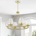 Livex Lighting 46726-12 Willow Chandelier Satin Brass New $589. Fixed Price $112.47.