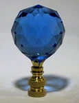Lamp Finial-stunning Leaded Crystal Finial-sky Blue. Fixed Price $15.00.
