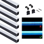 Muzata 6pack 3.3ft/1m U Shape Led Channel System With Milky White Cover U108. Fixed Price $42.99.