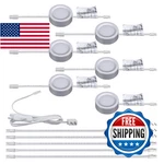 Lumiland Wired Led Puck Lights Kit 2.68" Wide 3000k, 120v Plug-in Or Hardwired I. Fixed Price $79.82.