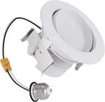 Halo Ra 4 In. Integrated Led Recessed Light Trim, White. Fixed Price $19.49.