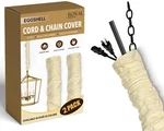 Royal Designs, Inc. Cord & Chain Cover 4 Ft Silk Type Fabric, Chandelier Pend.... Fixed Price $53.21.