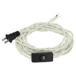 Uxcell 15ft 18/2 Cloth Covered Lamp Cord With Plug, Vintage Off White. Fixed Price $21.61.