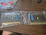2-amerock Bp36502bbz Candler 3 Toggle Wall Plate, Golden Champagne. Fixed Price $22.00.