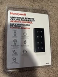 Honeywell 3-speed Handheld Universal Ceiling Fan & Light Remote 42136 Sealed. Fixed Price $21.96.