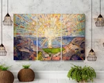 The Sun By Edvard Munch Modern Sea Landscape Canvas Print, Abstract Wall Art. Fixed Price $149.00.
