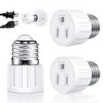(2 Paquetes) Adaptador De Enchufe Luz 3 Clavijas, E26 E27. Fixed Price $24.15.