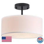 Bargeni 13in 3-light Semi Flush Mount Ceiling Light Black Fixture Bedroom. Fixed Price $68.95.