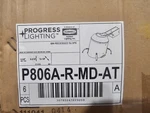 (6) Progress Lighting P806a-r-md-at Medium (e26) Remodel Housing For Sloped Roof. Fixed Price $12.11.