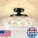 Slypadan Semi Flush Mount Ceiling Light, 12 Inch Large Black Light Fixtu. Fixed Price $91.94.