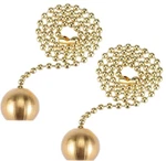 Uxcell 12 Inch Brass Pull Chain Extension Ornaments Decorative Ball. Fixed Price $14.71.