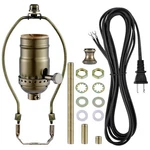 Lamp Rewire Kit 3-way Socket With Cord Harp Set Antique Brass. Fixed Price $22.48.