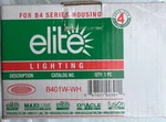 Elite Lighting B401w-wh 4" White Stepped Baffle Trim Phenolic For B4 Housing New. Fixed Price $7.97.
