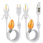 Emnooti Clip In Light Cord,accessory Cord With Bulb,candelabra-base E12.... Fixed Price $16.14.
