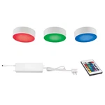 Commercial Electric Plug-in 3-light Led Rgbw Puck Light With Color Changing New. Fixed Price $32.29.