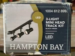 Hampton Bay 44 In. Black Led Linear Track Lighting Kit Mini Step 3-light. Fixed Price $44.99.